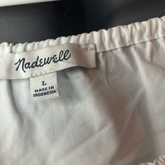 Poplin Flutter-Sleeve Pintuck Mini Dress Size L - Picture 5 of 5